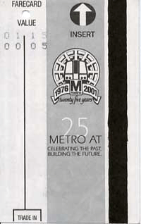 FARECARD remaining 5 cent value